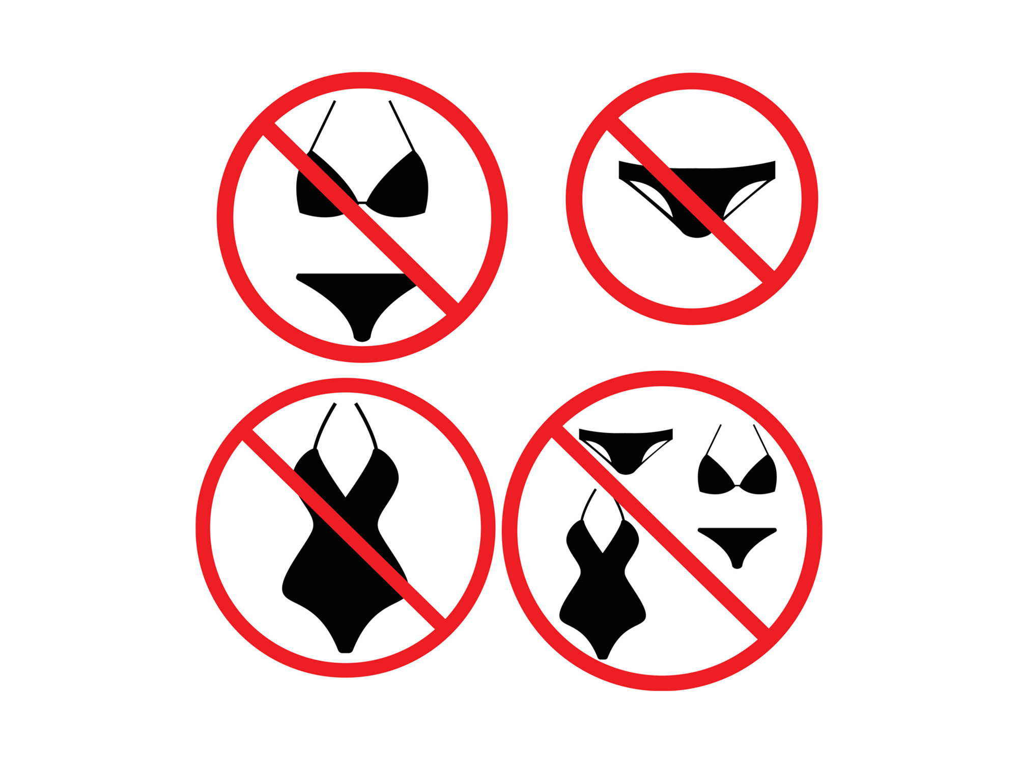 Things Not to Do in Europe - Wearing Only a Bikini in Public