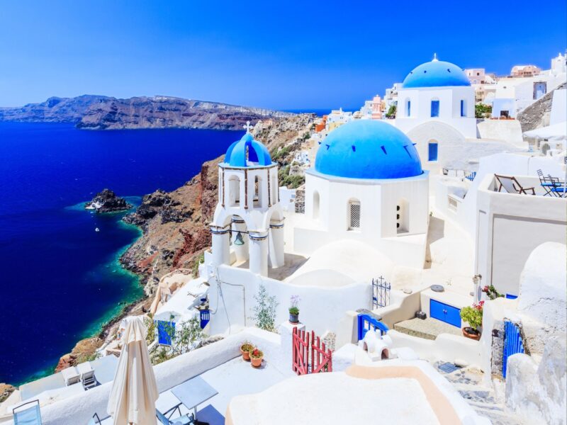 best summer destinations from uae - Santorini, Greece