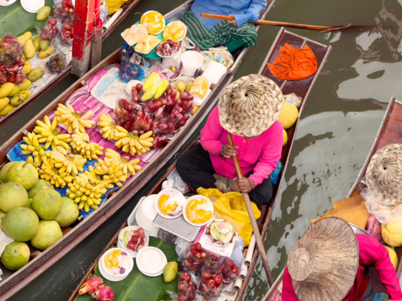 Things to do during your trip to Thailand from UAE - Shop at floating markets