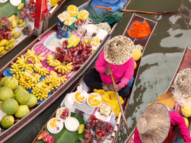 Things to do during your trip to Thailand from UAE - Shop at floating markets