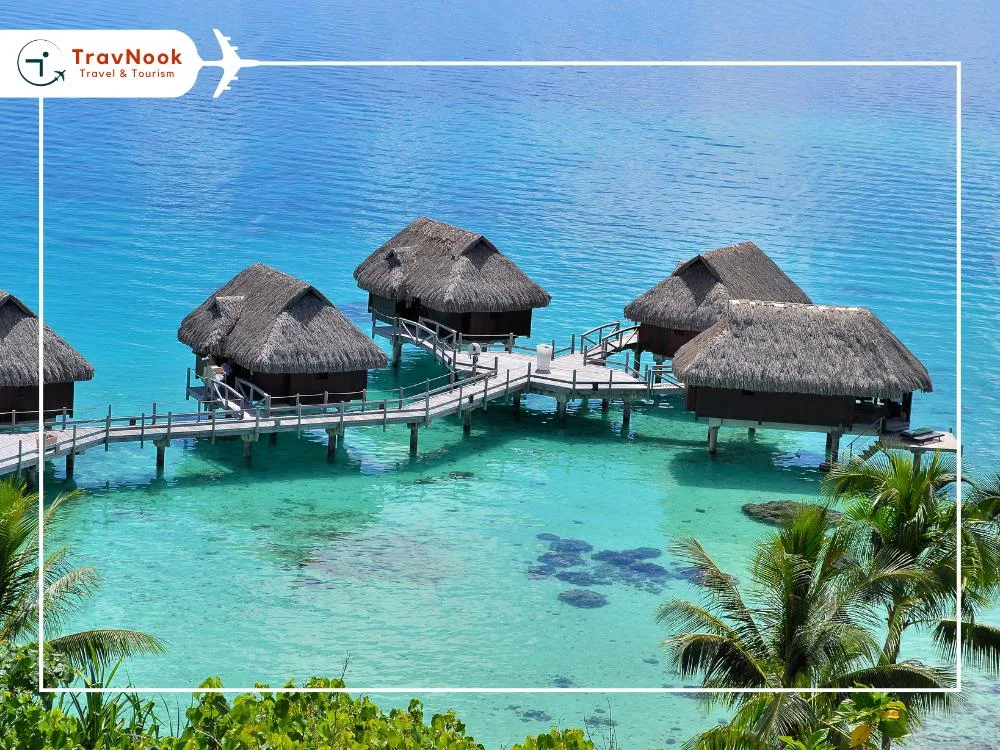Bora Bora Luxurious Getaways from Dubai - Bora Bora, French Polynesia, featuring overwater bungalows and turquoise lagoons