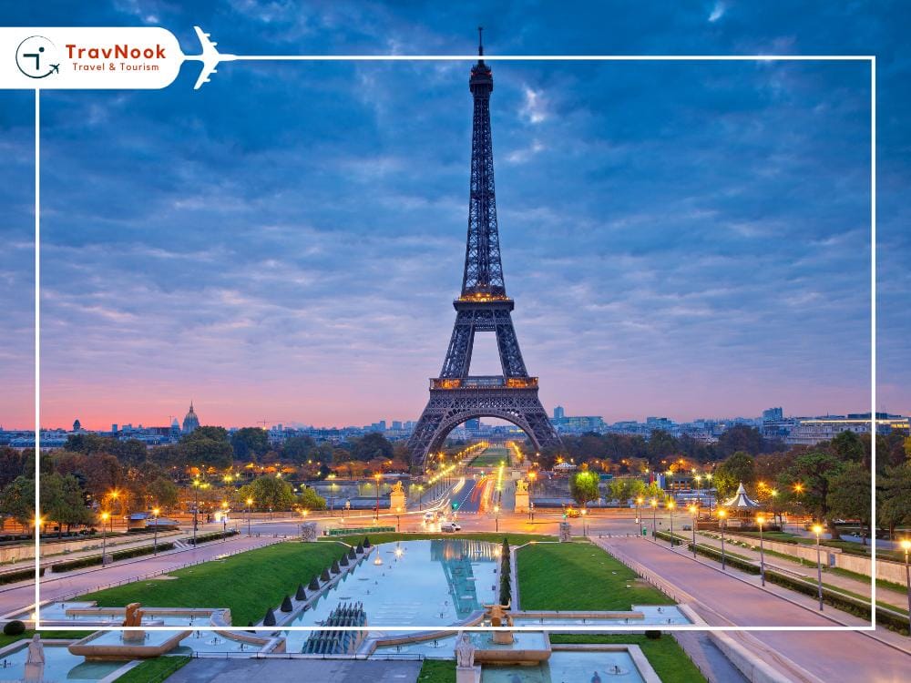 Luxurious Getaways from Dubai - Paris, France highlighting the Eiffel Tower at sunset