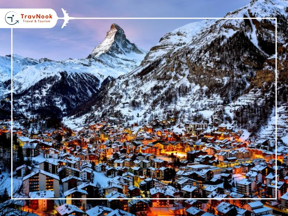 Swiss Swiss Alps, Switzerland - Most beautiful city in Europe in winter